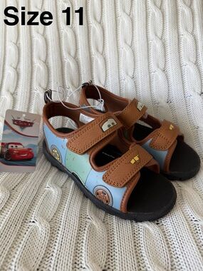Disney Cars Tow Mater Shoes Size 11 Boys Summer Beach Pool Sandals Toddler NEW